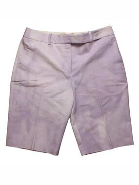 $595 Michael Kors Purple and White Tie Dye Bermuda Shorts Size 8 NWT